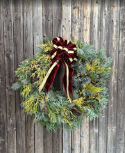 Load image into Gallery viewer, Burgundy and Gold Wreath
